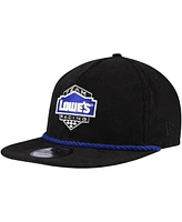 New Era Men's Black Jimmie Johnson Lowe's Retro Cord Golfer Adjustable Hat