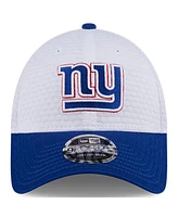 New Era Big Boys and Girls White/Royal New York Giants 2024 Nfl Training Camp 9FORTY Adjustable Hat