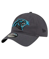 New Era Men's Graphite Carolina Panthers Core Classic 9TWENTY Adjustable Hat