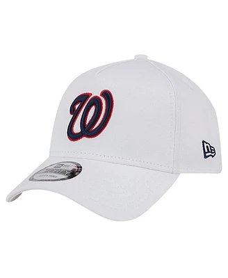 New Era Men's White Washington Nationals Tc A-Frame 9FORTY Adjustable Hat