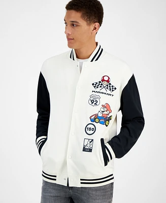 Hybrid Men's Mario Kart Varsity Bomber Jacket