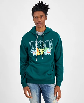 Hybrid Men's Pokemon Gang Regular-Fit Printed Fleece Hoodie