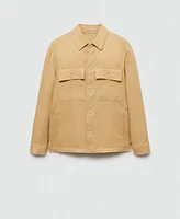 Mango Men's Linen Pockets Detail Overshirt