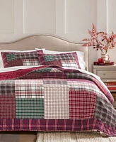 Charter Club Tartan Patchwork Cotton Flannel Quilt Created For Macys