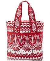 Holiday Lane Fair Isle 4-Pc. Quilt Tote Set, Full/Queen, Created for Macy's