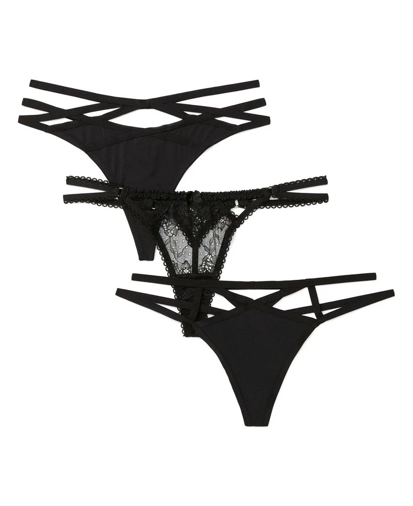 Adore Me Plus Sexy Thong Panties (Pack Of 3)