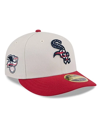 Men's New Era Red Chicago White Sox Fourth of July Low Profile 59FIFTY Fitted Hat