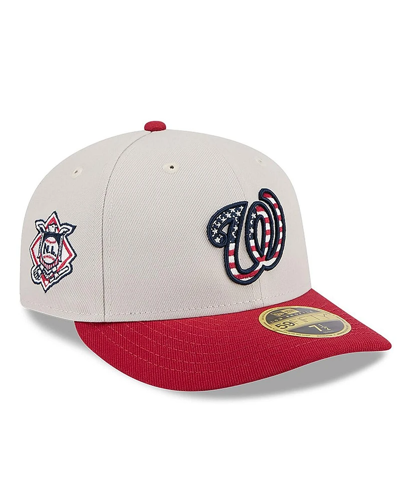 Men's New Era Red Washington Nationals Fourth of July Low Profile 59FIFTY Fitted Hat