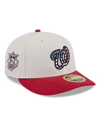 Men's New Era Red Washington Nationals Fourth of July Low Profile 59FIFTY Fitted Hat