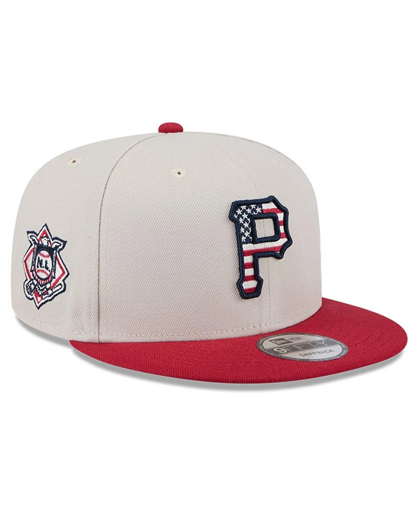 New Era Men's Red Pittsburgh Pirates 2024 Fourth of July 9FIFTY Snapback Hat