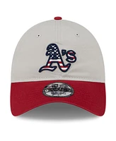 Men's New Era Red Oakland Athletics Fourth of July 9TWENTY Adjustable Hat