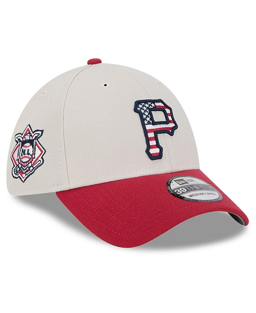 New Era Men's Red Pittsburgh Pirates 2024 Fourth of July 39THIRTY Flex Hat