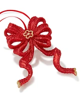 Holiday Lane Ruby Red Holiday Red Bow Ornament, Created for Macy's