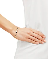 Polished Hinged 4.75mm Bangle Bracelet in 10k Gold