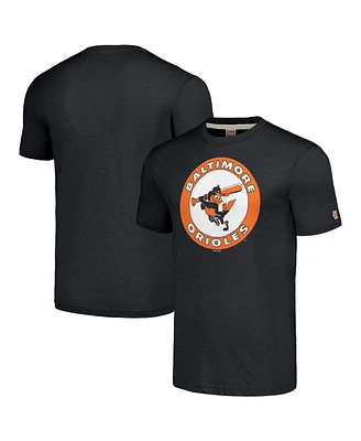 Homage Men's Charcoal Baltimore Orioles Cooperstown Collection Hand-Drawn Logo Tri-Blend T-Shirt