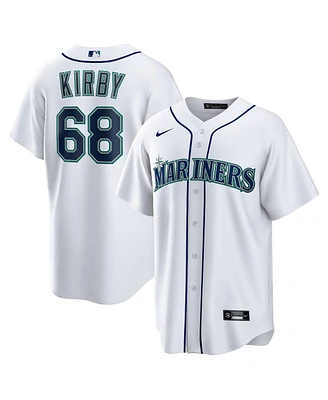 Nike Men's George Kirby White Seattle Mariners Home Replica Jersey