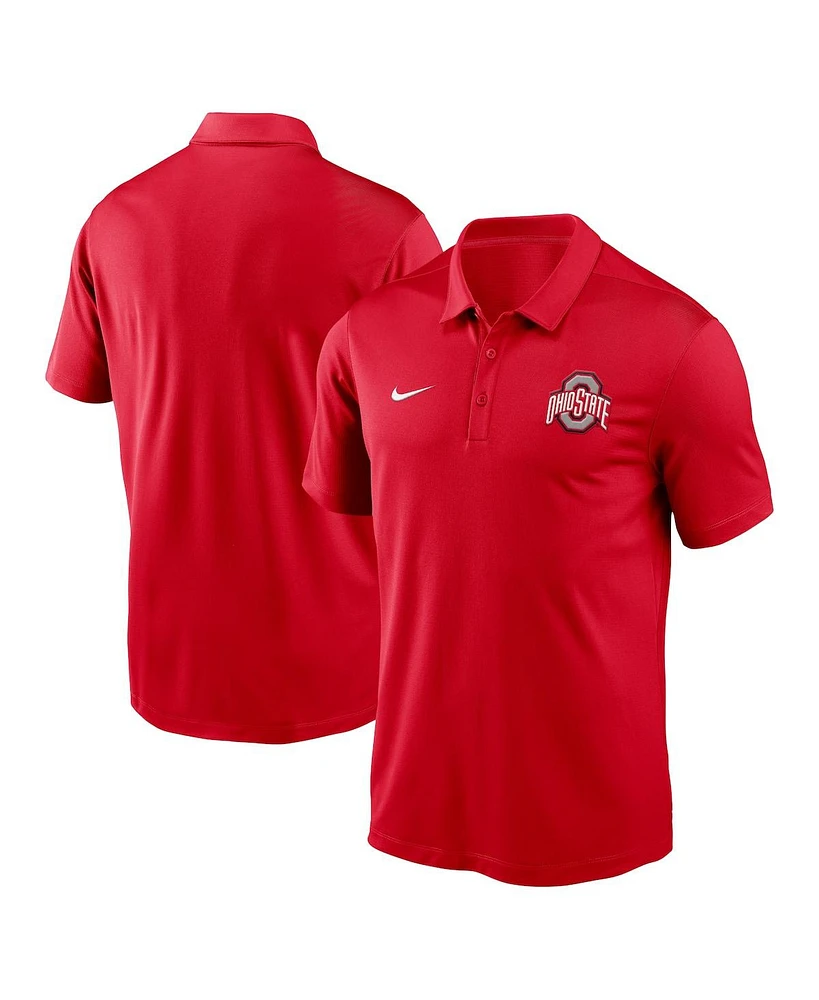 Nike Men's Scarlet Ohio State Buckeyes Primetime Franchise Performance Polo Shirt