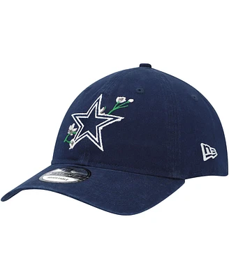 New Era Women's Navy Dallas Cowboys Game Day Flower 9TWENTY Adjustable Hat