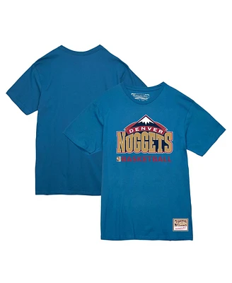 Mitchell & Ness Men's Blue Denver Nuggets Hardwood Classics Vintage-like T-Shirt