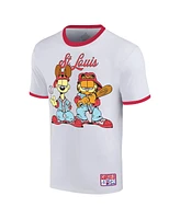 Ripple Junction Men's White Garfield Atlanta Baseball Ringer T-Shirt