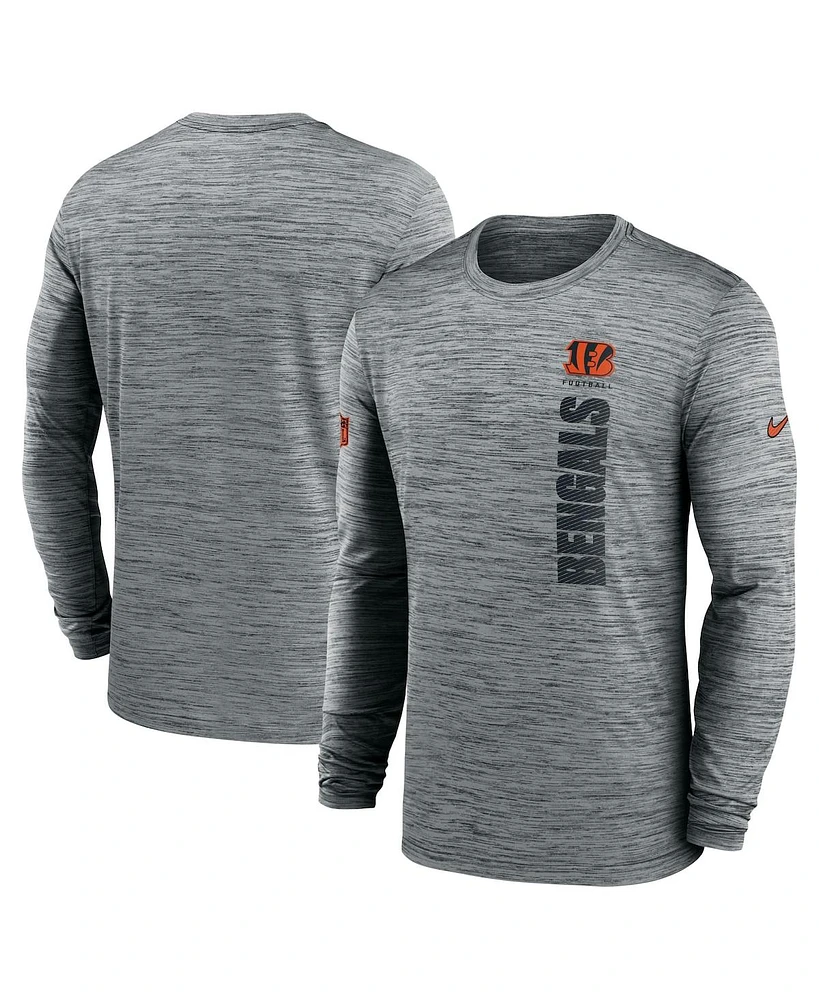 Nike Men's Cincinnati Bengals 2024 Sideline Velocity Performance Long Sleeve T-Shirt