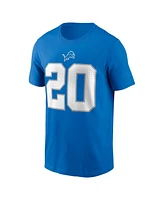 Nike Men's Barry Sanders Blue Detroit Lions Retired Player Name Number T-Shirt