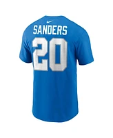 Nike Men's Barry Sanders Blue Detroit Lions Retired Player Name Number T-Shirt