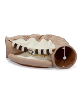 Streamdale Furniture Interactive Cat Tunnel with Hideaway, Scratch-Resistant & Washable