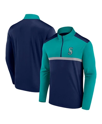 Fanatics Men's Navy Seattle Mariners Unstoppable Quarter-Zip Top