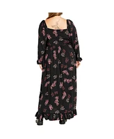 City Chic Plus Cassie Floral Maxi Dress