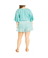 City Chic Women's Harlow Border Romper