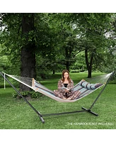 Gymax 2-Person Heavy-Duty Hammock Stand w/ Storage Bag Portable 450 Lbs Capacity