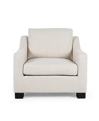 Simplie Fun Upholstered Club Chair with Sloped Arms, Modern and Sophisticated