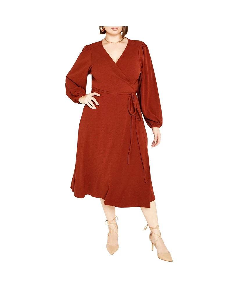 City Chic Plus Size Wrap Hayden Dress