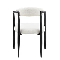 Upholstered Modern Dining Chairs with Toothpick Gold Frame (Set of 2)