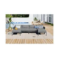 Streamdale Furniture Modular Outdoor Aluminum Sofa with 250 lbs/Seat Capacity