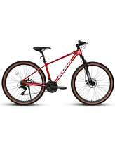 Simplie Fun 27.5" Aluminum Mountain Bike with 21-Speed Shimano Derailleur and Disc Brakes