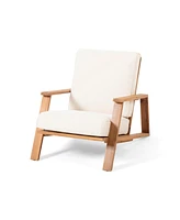 Streamdale Furniture Modern Adirondack Chair Acacia Wood with Weather-Resistant Cushions