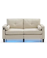 Streamdale Furniture Luxurious Usb Charging Sofa with Adjustable Mood Lighting