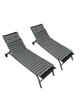 Simplie Fun Premium 72.8" Uv-Resistant Outdoor Chaise Lounge Cushions (2 Pack)