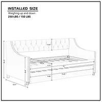 Versatile Space-Saving Daybed with Trundle for Modern Living