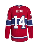 Adidas Men's Nick Suzuki Red Montreal Canadiens Home Authentic Pro Player Jersey