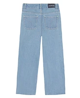 Calvin Klein Big Girls Distressed Wide Leg Jean