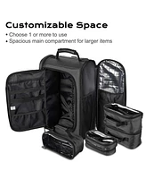 Byootique Portable Makeup Case Cosmetic Rolling Carry-on Bag Shoulder Organizer