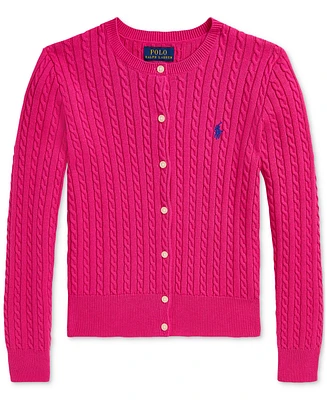 Polo Ralph Lauren Big Girls Mini-Cable Cotton Cardigan