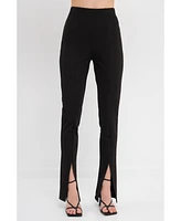 English Factory Women's Front Slit Flares