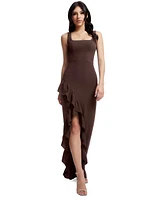 Dress the Population Women's Charlene Ruffled High-Low Gown