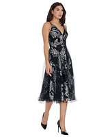 Dress the Population Women's Courtney Sequin and Tulle Dress