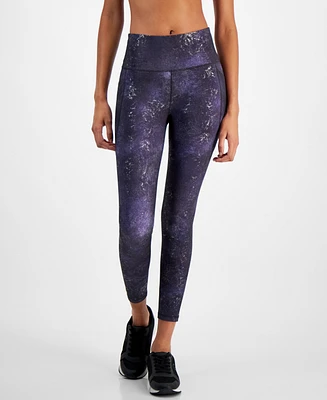 Id Ideology Women's Midnight Foil 7/8 Leggings, Created for Macy's