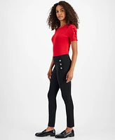 Nautica Jeans Women's Straight Pull-On Sailor Pants